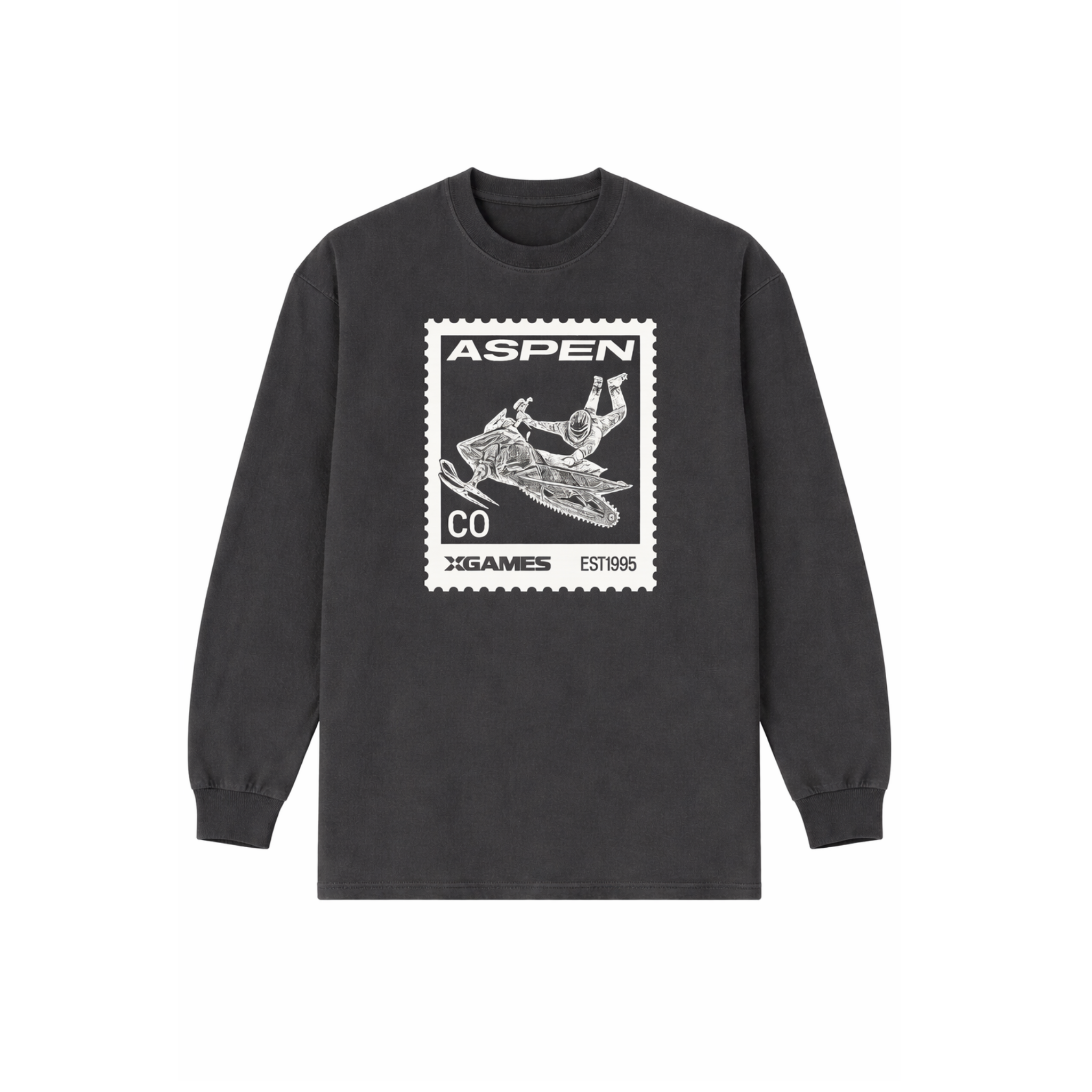 Postage Long Sleeve Tee - Black